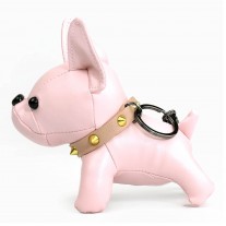 Bull Dog Bag Charms Pink 粉紅法鬥吊飾 | LotusTing