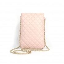 Jodi Quilted Pink Phone Bag | Modern Heritage