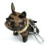 Bull Dog Bag Charms Brown 迷彩啡法鬥吊飾 | LotusTing