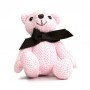 Fabric Bear Bag Charms Pink 粉紅色布藝熊仔吊飾 | LotusTing