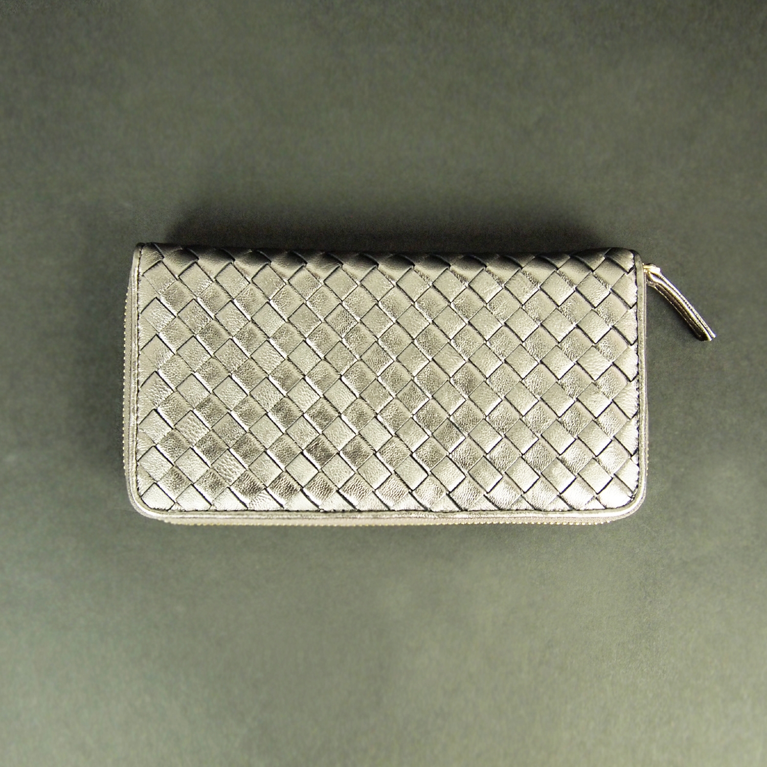 Modern Heritage Natty Woven Lamb Leather Wallet Rear View